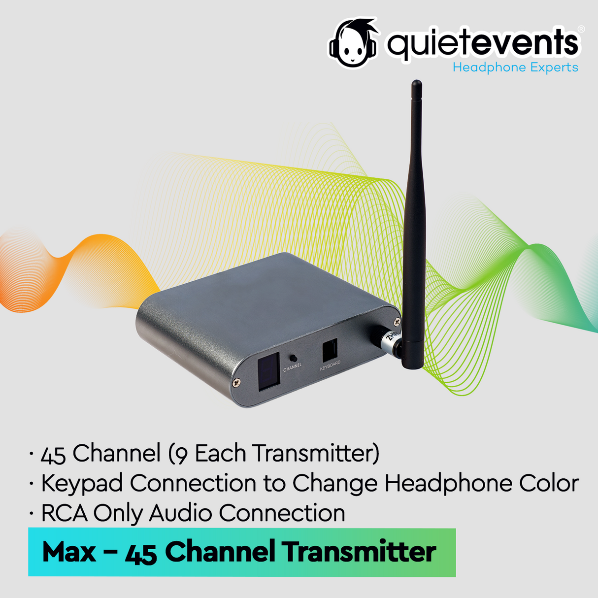 Silent Disco Transmitter (M) - 45 ch Max