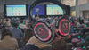 Quiet Events Silent Disco headphones for corporate gatherings an up close video of headphones changing colors during a conference.