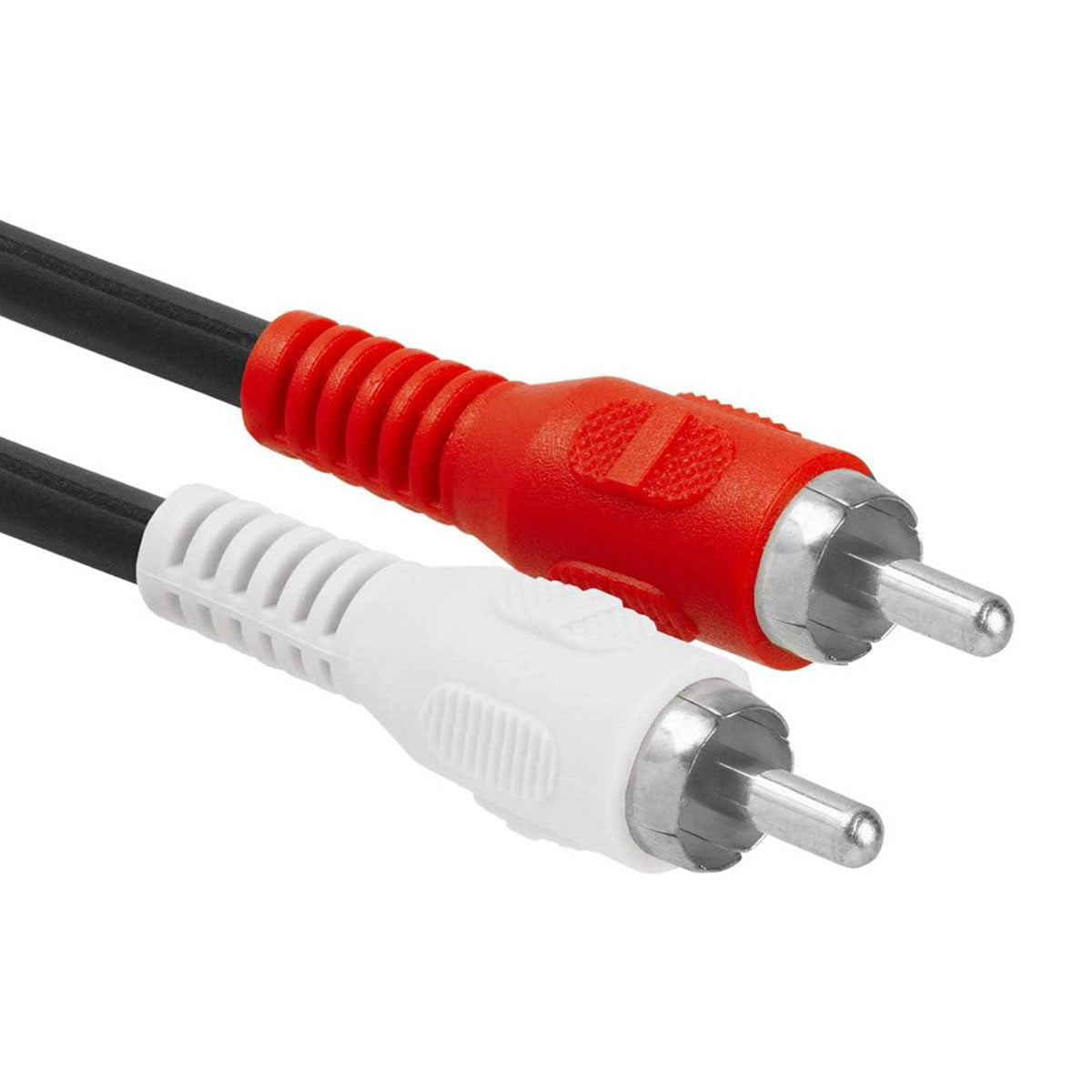 2 RCA Male to 3.5mm Female Stereo Audio Adapter Cable – Y Splitter for Headphones, Smartphones, or MP3 Players to Home Audio Systems (1 ft)