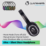 Silent Disco Headphone (U) - 10 CH Ultra